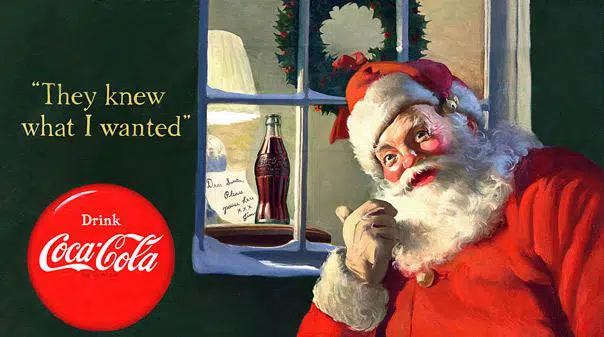 Coca-Cola ads with Santa