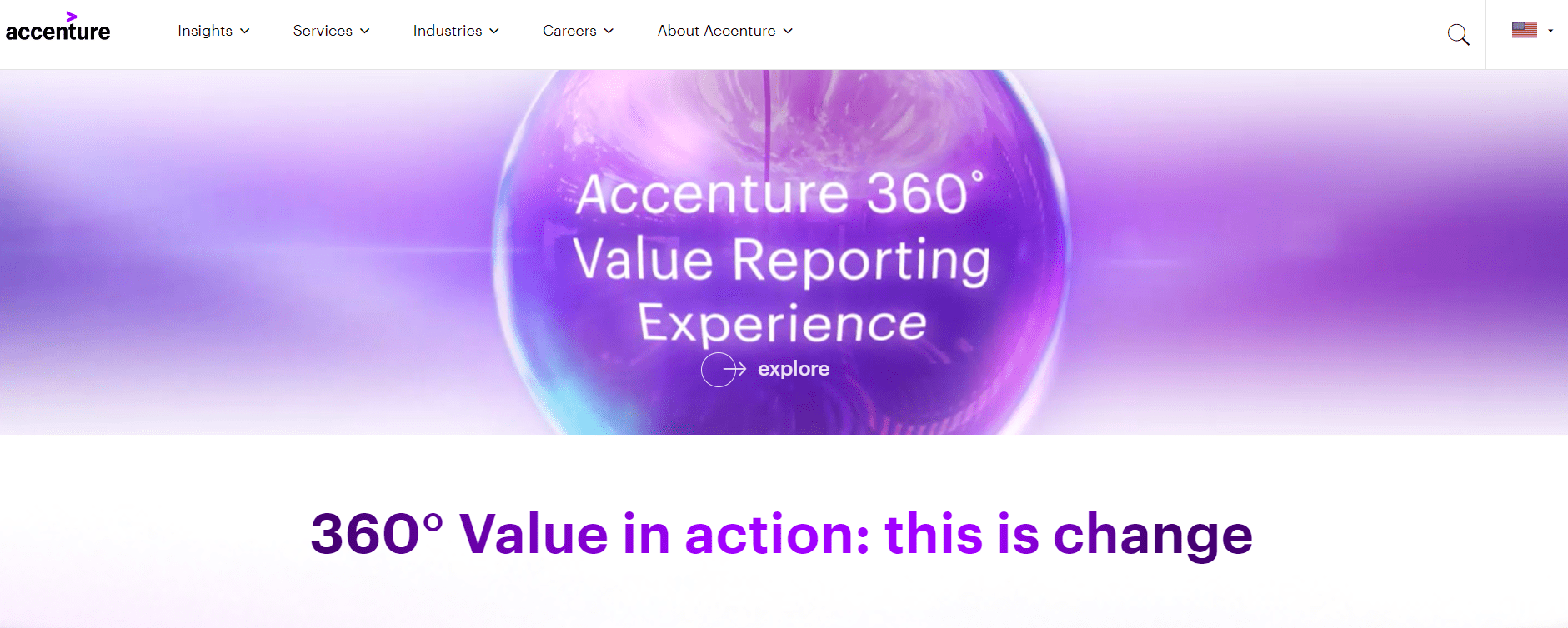 Accenture homepage