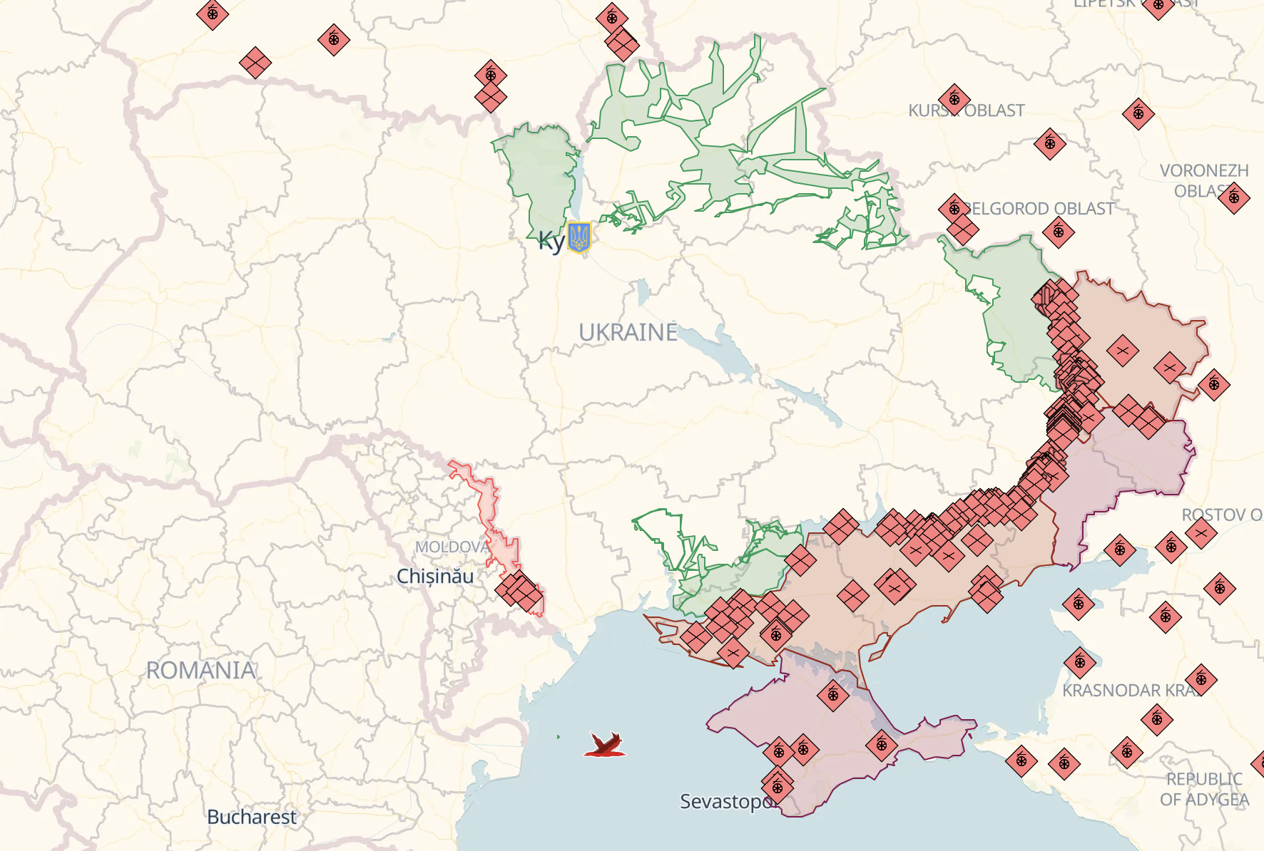 Ukrainian front line 17.08