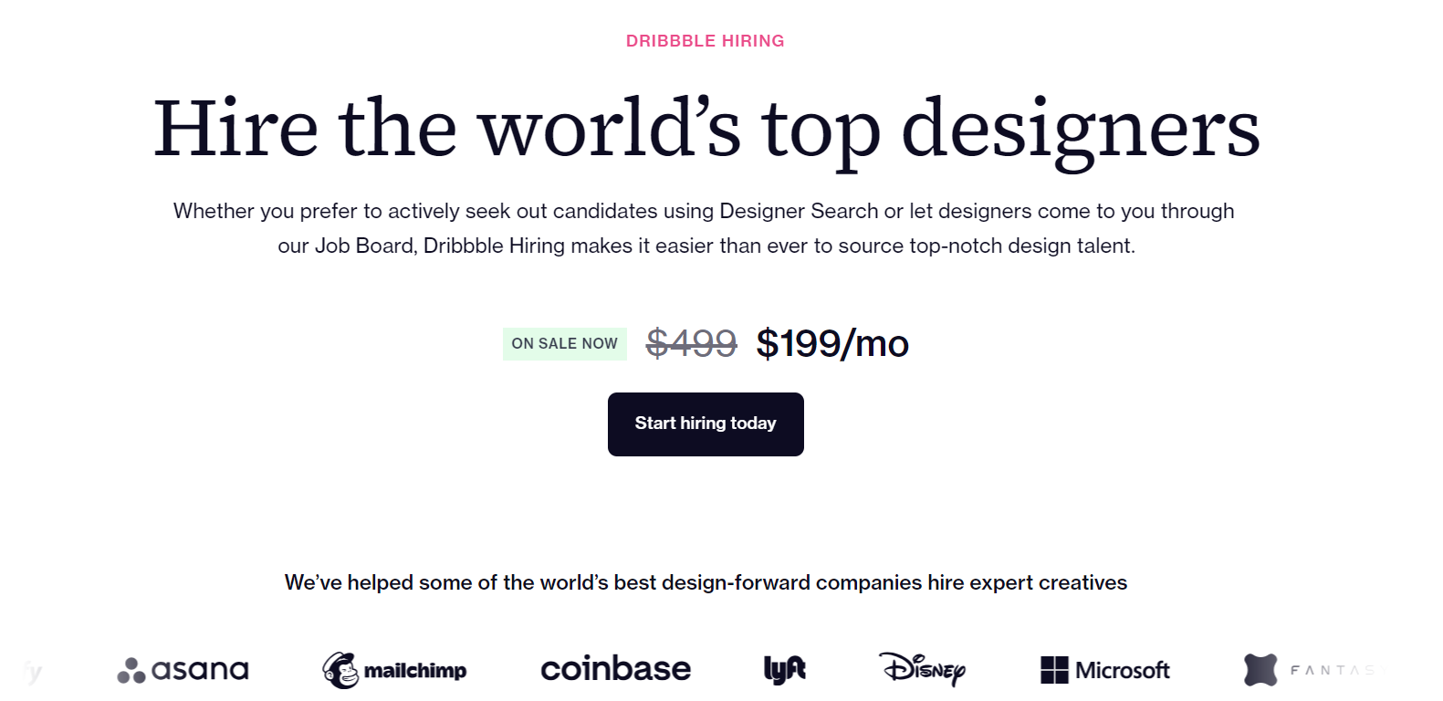 dribbble hiring