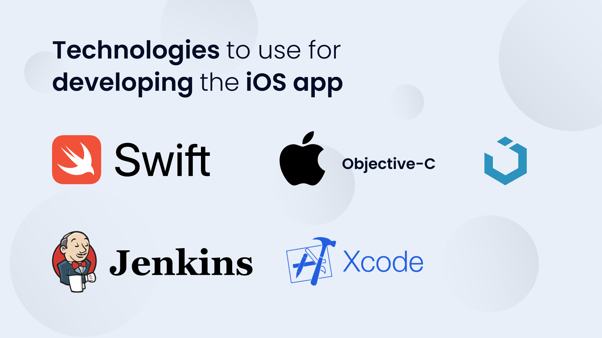 technologies for iOS app