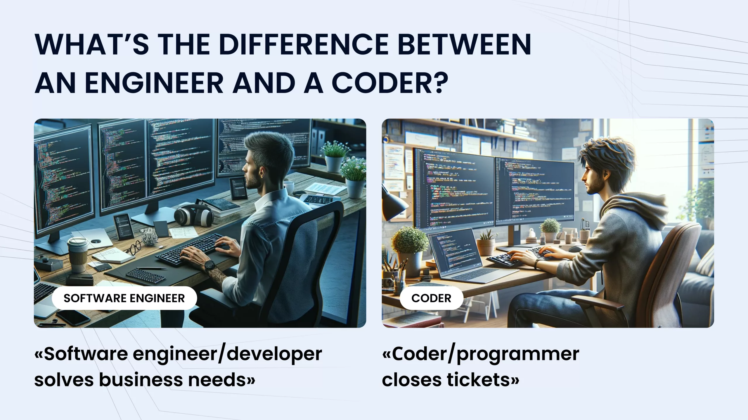 engineer and coder, what's the difference