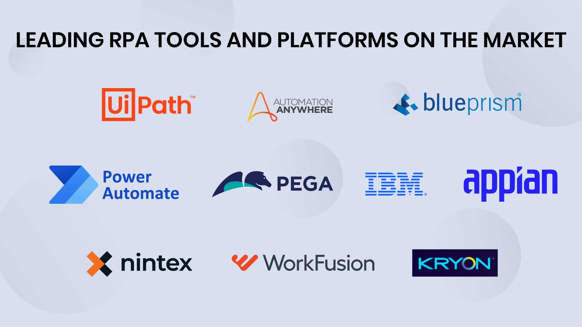 RPA tools