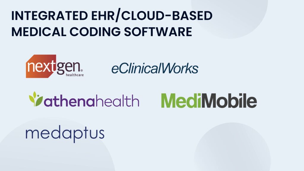 Integrated EHR/Cloud-based medical coding software 