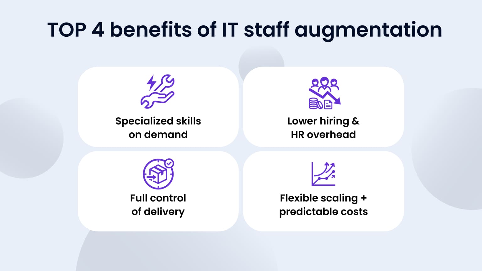 Top 4 benefits of staff augmentation